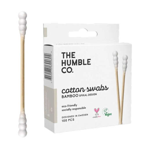 The Humble Co Bamboo Kulak Çubuğu Beyaz 100 Adet - Humble Brush