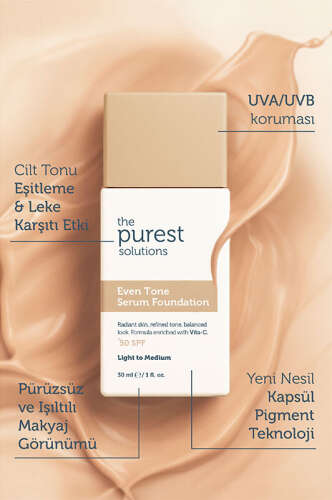 The Purest Solutions Even Tone Leke Karşıtı Serum Fondöten SPF50+ 30 ml - Açık-Orta Ton - 6