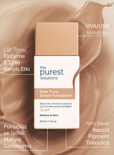 The Purest Solutions Even Tone Leke Karşıtı Serum Fondöten SPF50+ 30 ml - Orta-Koyu Ton - 6