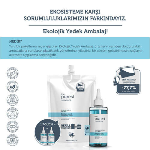 The Purest Solutions Exfoliating + Clarifying Toner 400 ml - Refill - 3