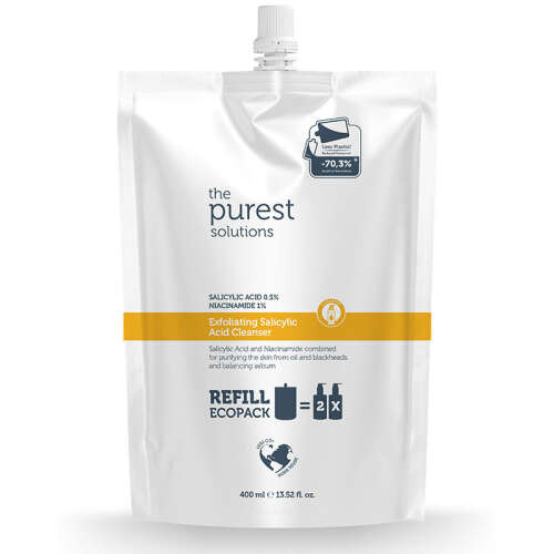 The Purest Solutions Exfoliating Salicylic Acid Cleanser 0,5% Salicylic Acid, 1%Niacinamide 400 ml - Refill - 1