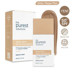 The Purest Solutions Hydra Glow Nemlendirici Serum Fondöten SPF50+ 30 ml - Orta-Koyu Ton - 2
