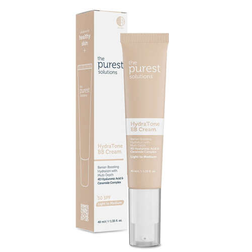 The Purest Solutions Kuru ve Karma Ciltler İçin Yoğun Nemlendirici BB Krem SPF 50+ 40 ml - Açık-Orta Ton - The Purest Solutions