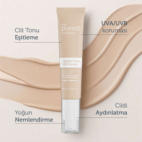 The Purest Solutions Kuru ve Karma Ciltler İçin Yoğun Nemlendirici BB Krem SPF 50+ 40 ml - Açık-Orta Ton - 6
