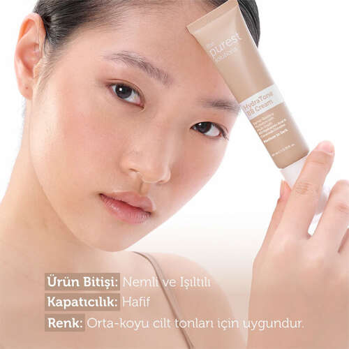 The Purest Solutions Kuru ve Karma Ciltler İçin Yoğun Nemlendirici BB Krem SPF 50+ 40 ml - Orta-Koyu Ton - 3