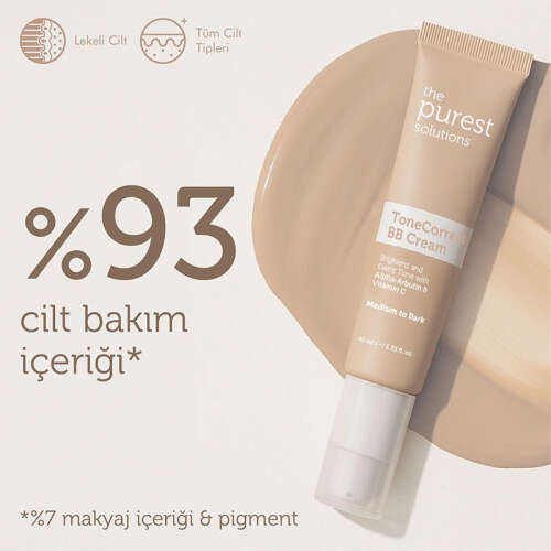 The Purest Solutions Lekeli Ciltler İçin Cilt Tonu Eşitleyici BB Krem SPF50+ 40 ml Orta-Koyu Ton - 4