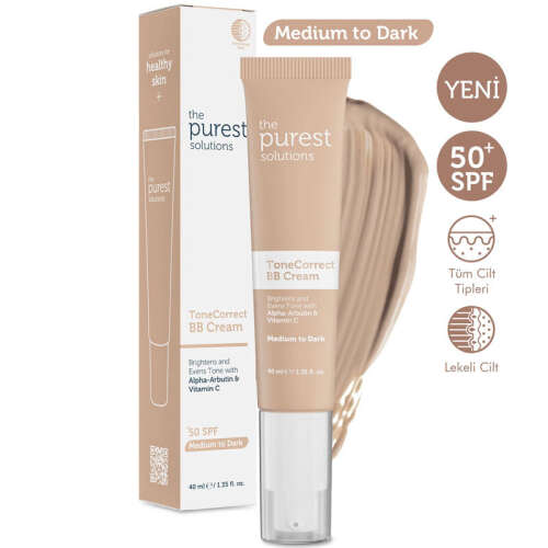 The Purest Solutions Lekeli Ciltler İçin Cilt Tonu Eşitleyici BB Krem SPF50+ 40 ml Orta-Koyu Ton - 2
