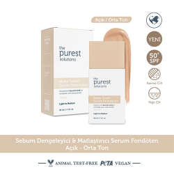 The Purest Solutions Matte Touch Sebum Dengeleyici ve Matlaştırıcı Serum Fondöten SPF50+ 30 ml - Açık-Orta Ton - 3