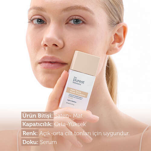The Purest Solutions Matte Touch Sebum Dengeleyici ve Matlaştırıcı Serum Fondöten SPF50+ 30 ml - Açık-Orta Ton - 4