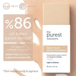 The Purest Solutions Matte Touch Sebum Dengeleyici ve Matlaştırıcı Serum Fondöten SPF50+ 30 ml - Açık-Orta Ton - 5