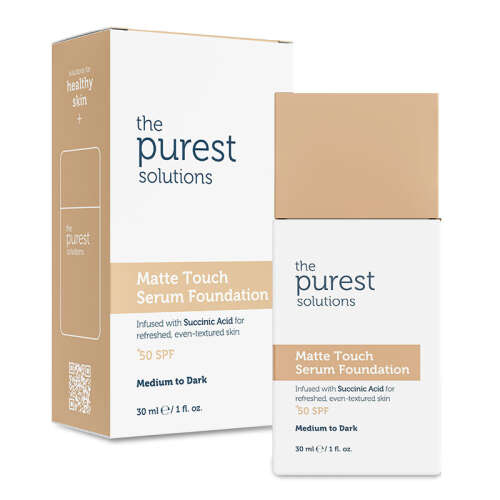 The Purest Solutions Matte Touch Sebum Dengeleyici ve Matlaştırıcı Serum Fondöten SPF50+ 30 ml - Orta-Koyu Ton - The Purest Solutions