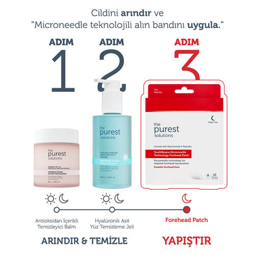The Purest Solutions Microneedle Teknolojili Sıkılaştırıcı ve İnce Çizgi Karşıtı Alın Bölgesi Bandı - 6