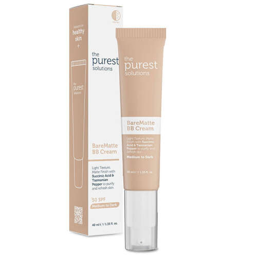 The Purest Solutions Yağlı ve Karma Ciltler İçin Matlaştırıcı BB Krem SPF 50+ 40 ml – Orta-Koyu Ton - The Purest Solutions