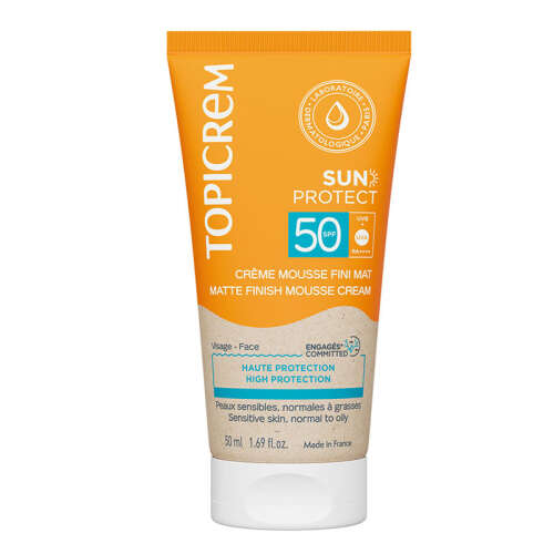 Topicrem Sun Protect Spf 30 Mat Bitişli Güneş Koruyucu Köpük Krem 50 ml - Topicrem