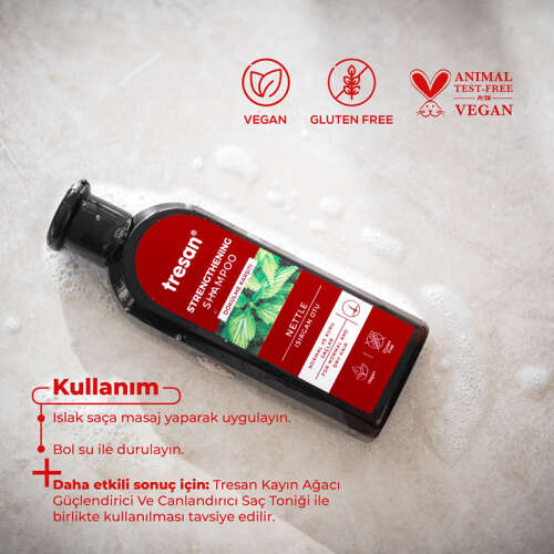 Tresan Normal ve Kuru Saçlar İçin Isırgan Otu Güçlendirici Bakım Şampuanı 300 ml - 5