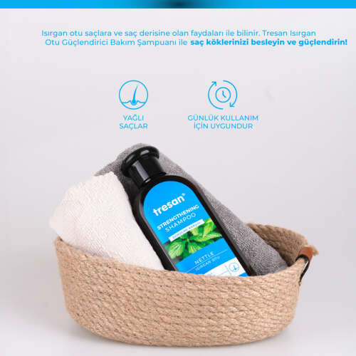 Tresan Yağlı Saçlar İçin Isırgan Otu Güçlendirici Bakım Şampuanı 300 ml - 3