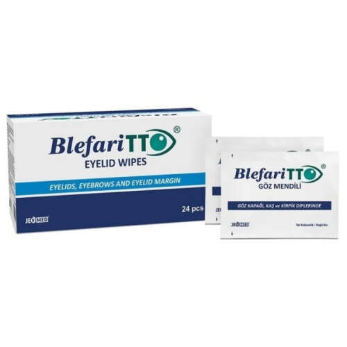 TTO Blepharitto Göz Çevresi Temizleme Mendili 24 Adet - 1