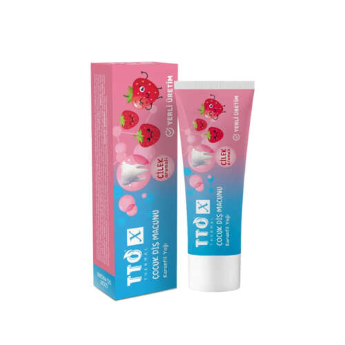 TTO-X Çocuk Diş Macunu Çilek Aromalı Karanfil Yağlı 50 ml - 1
