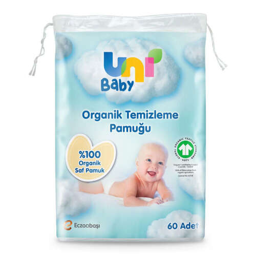 Uni Baby Bebek Temizleme Pamuğu 60 Adet - Uni Baby