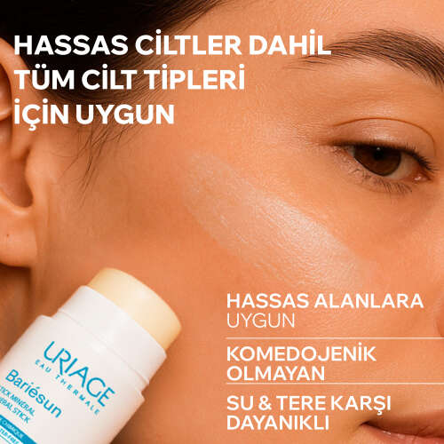 Uriage Bariesun SF50+ Yüksek Koruma Faktörlü Mineral Güneş Koruyucu Stick 18 g - 3