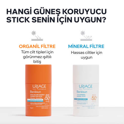 Uriage Bariesun SF50+ Yüksek Koruma Faktörlü Mineral Güneş Koruyucu Stick 18 g - Uriage