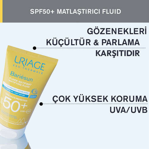 Uriage Bariesun SPF 50+ Mat Fluid Güneş Kremi 50 ml - Uriage