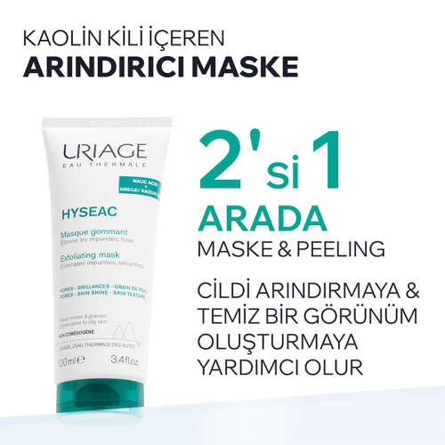 Uriage Hyseac Karma ve Yağlı Ciltlere Özel Pürüzsüzleştirici Mask 100 ml - 3