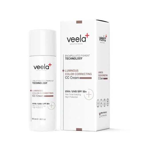 Veela Kapatıcı Cilt Tonu Eşitleyici ve Leke Karşıtı Luminous Color Corrector CC Cream Spf50+ 50 ml - Veela
