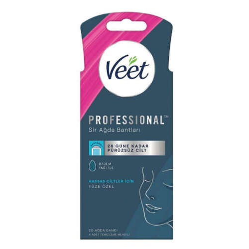 Veet Professional Hassas Ciltler İçin Sir Ağda Bantları Yüze Özel 20 Adet - Veet