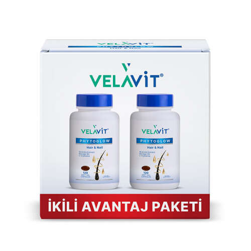 Velavit Phytoglow Hair Nail 120 Gel Soft Capsules İkili Avantaj Paketi - 1