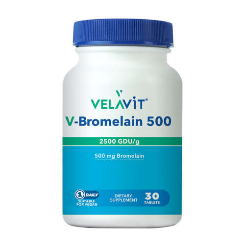 Velavit V-Bromelain 500 Takviye Edici Gıda 30 Tablet - 1