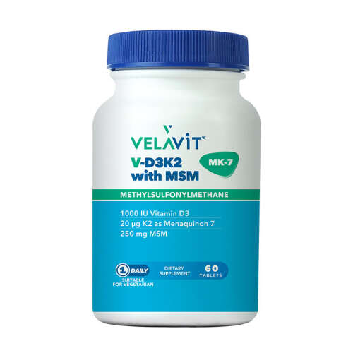 Velavit V-D3K2 With MSM 60 Tablet - Velavit