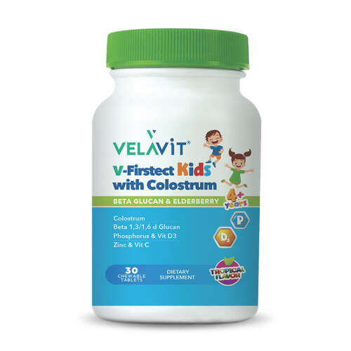 Velavit V-Firstect Kids with Colostrum Takviye Edici Gıda 30 Kapsül - Velavit