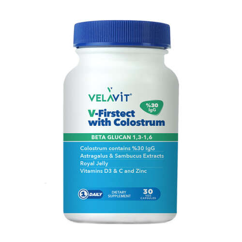 Velavit V-Firstect with Colostrum Takviye Edici Gıda 30 Kapsül - 2