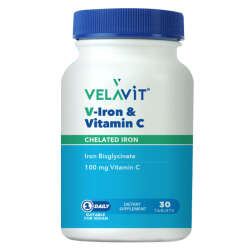 Velavit V-Iron & Vitamin C İçeren Takviye Edici Gıda 30 Tablet - 2