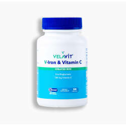Velavit V-Iron & Vitamin C İçeren Takviye Edici Gıda 30 Tablet - 1