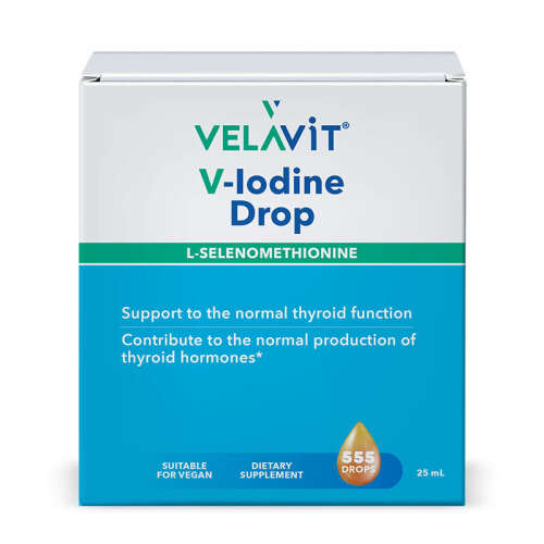 Velavit V-lodine Drop İyot ve Selenyum İçeren Takviye Edici Gıda 25 ml - 1
