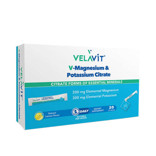 Velavit V-Magnesium Potassium Citrate Takviye Edici Gıda 20 Saşe - 2