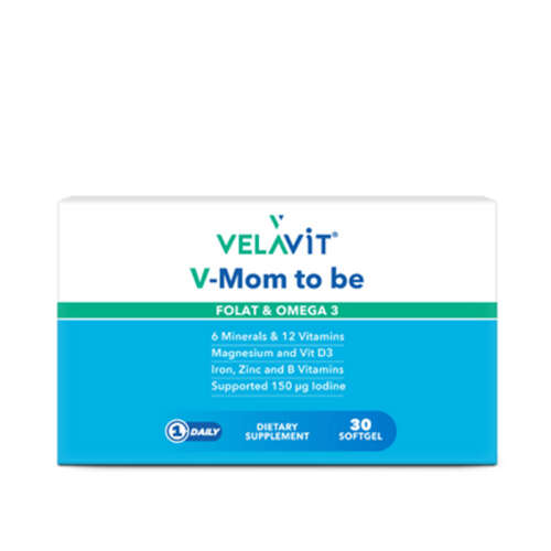 Velavit V-Mom To Be Folat ve Omega3 30 Softgel - Velavit