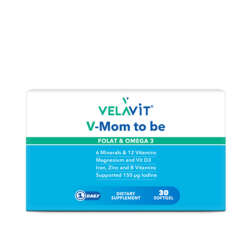 Velavit V-Mom To Be Folat ve Omega3 30 Softgel - 1