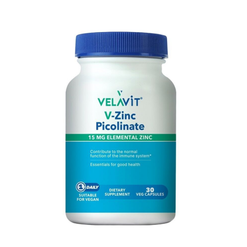 Velavit V Zinc Picolinate Takviye Edici Gıda 30 Kapsül - 1