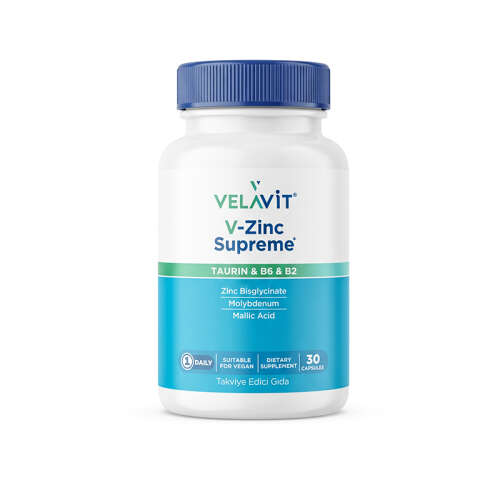 Velavit V-Zinc Supreme Takviye Edici Gıda 30 Kapsül - Velavit