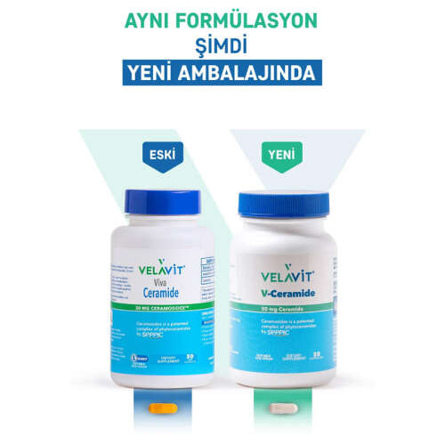 Velavit Viva Ceramide Seramid İçeren Takviye Edici Gıda 30 Kapsül - 2