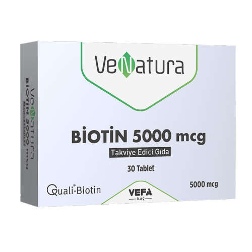 VeNatura Biotin 5000 mcg Takviye Edici Gıda 30 Tablet - VeNatura