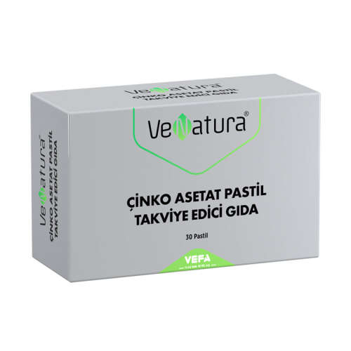 VeNatura Çinko Asetat Pastil Takviye Edici Gıda 30 Pastil - VeNatura