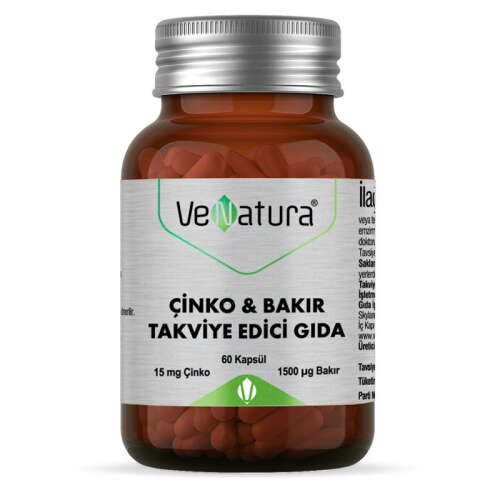 VeNatura Çinko - Bakır Takviye Edici Gıda 60 Kapsül - VeNatura