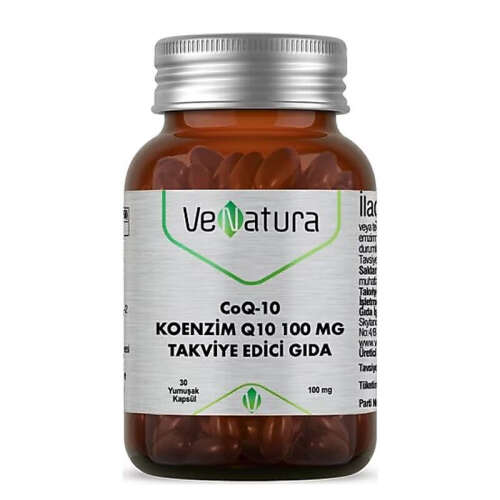 Venatura CoQ-10 Koenzim Q10 100 mg Takviye Edici Gıda 30 Kapsül - VeNatura