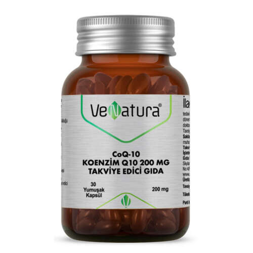 Venatura CoQ-10 Koenzim Q10 200 mg Takviye Edici Gıda 30 Kapsül - VeNatura