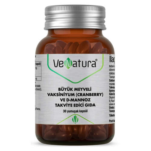 VeNatura Cranberry ve D Mannoz Takviye Edici Gıda 30 Yumuşak Kapsül - 1