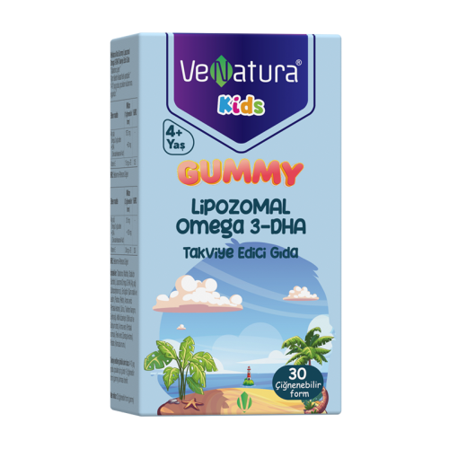 VeNatura Kids Gummy Lipozomal Omega-3 DHA Takviye Edici Gıda 30 Çiğnenebilir Form - VeNatura